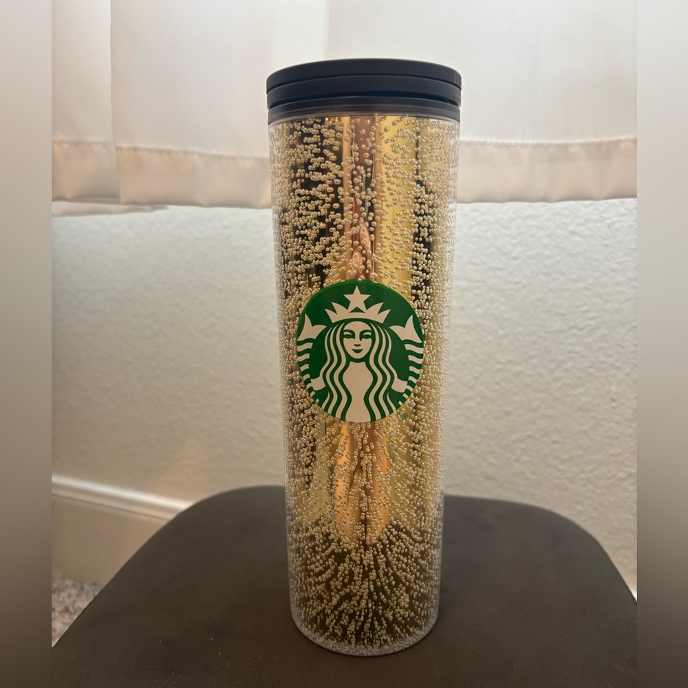 Starbucks Gold and Black Tumbler